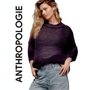 Moth. ANTHROPOLOGIE. EUC. Gorgeous ”Chatwin Bateau” Knit 3/4 Sleeve Sweater. M